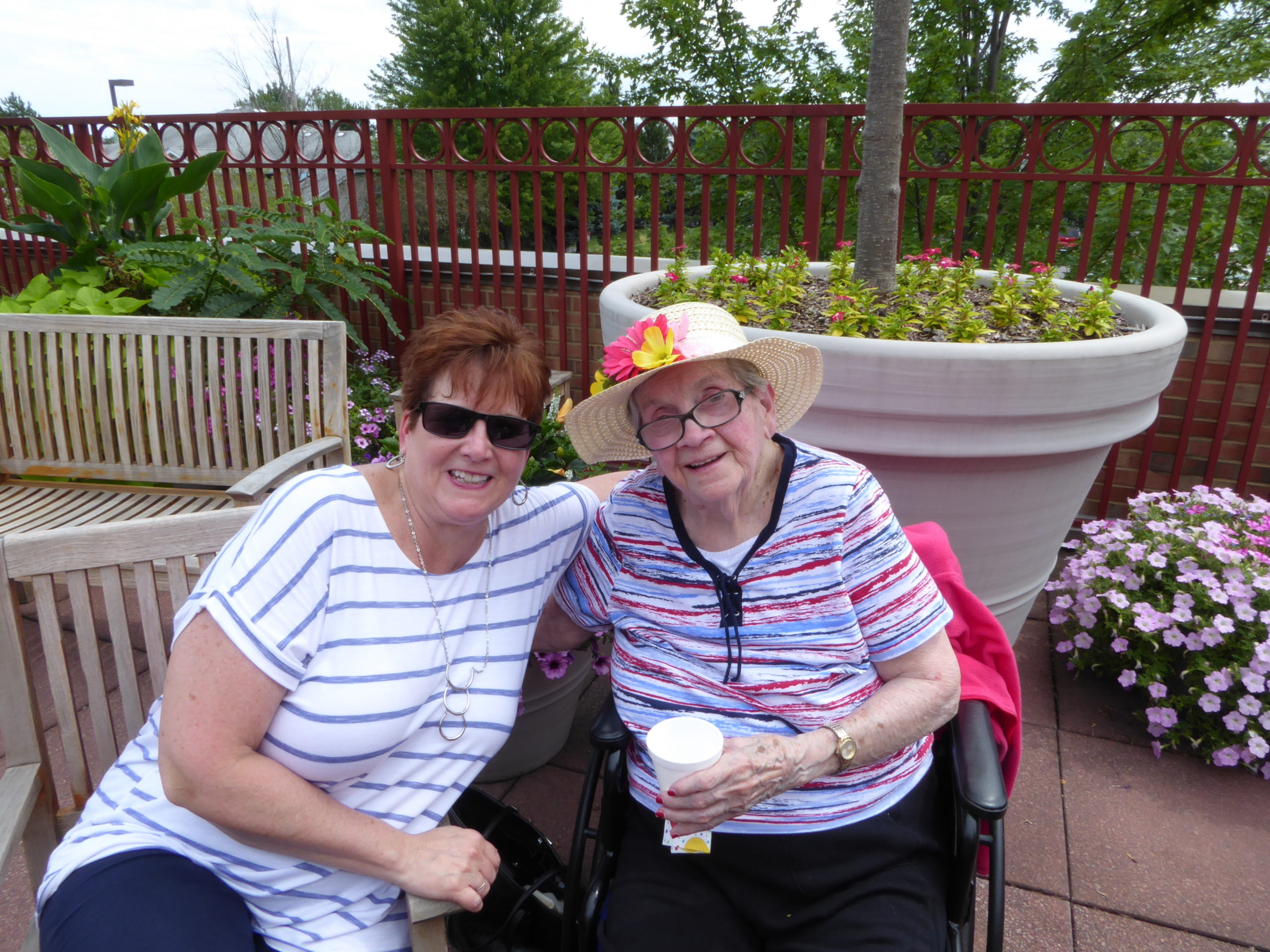 Seniors at St. Patrick's Residence enjoy our outdoor spaces.