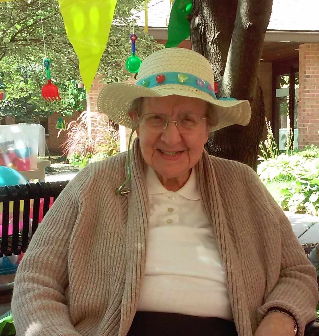 Senior at St. Patrick's Residence enjoying time outdoors